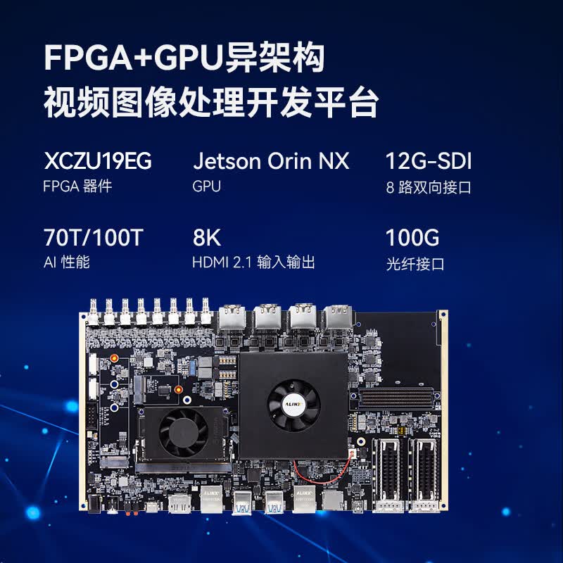 ALINX  Z19-M 开发板 Xilinx Zynq UltraScale+ MPSoC FPGA+GPU异架构视频图像处理开发平台 XCZU19EG 计价单位:个