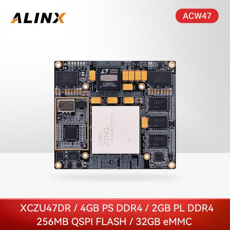 ALINX  ACW47 FPGA核心板 Xilinx Zynq UltraScale+ RFSoC ZU47DR射频软件无线电ADC卫星DAC数字信号处理5G PHY 计价单位:个