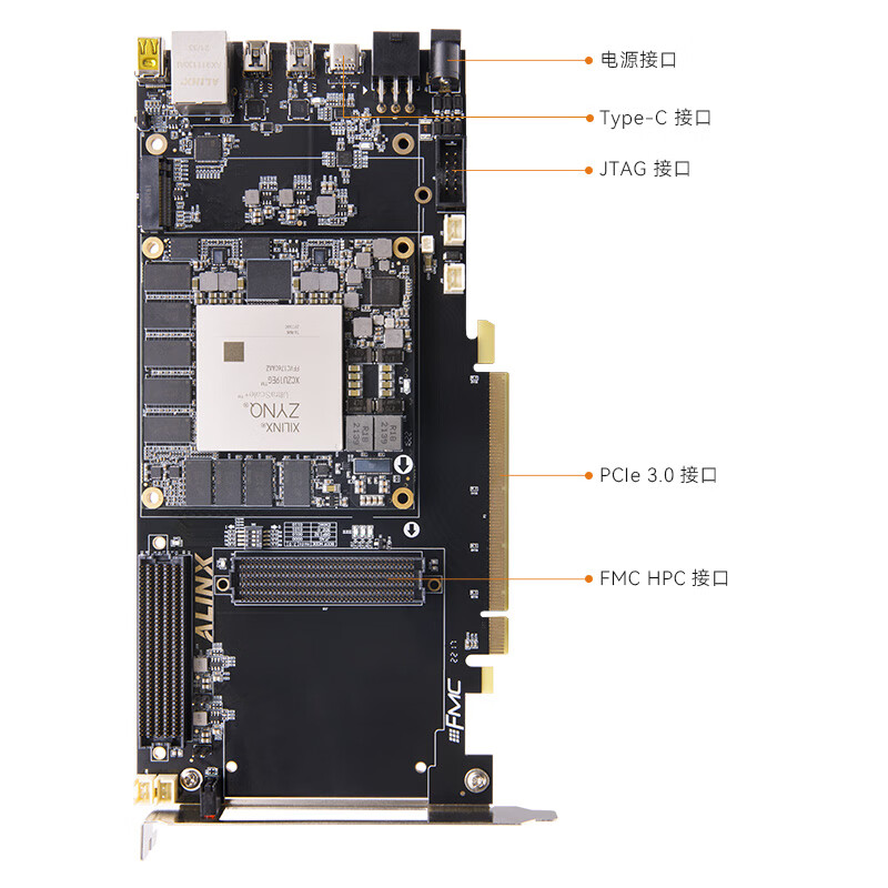 ALINX  Z19-P FPGA开发板 Zynq UltraScale+ MPSoC XCZU19EG边缘计算AI视觉识别4k视频图像PCIE M.2 计价单位:个