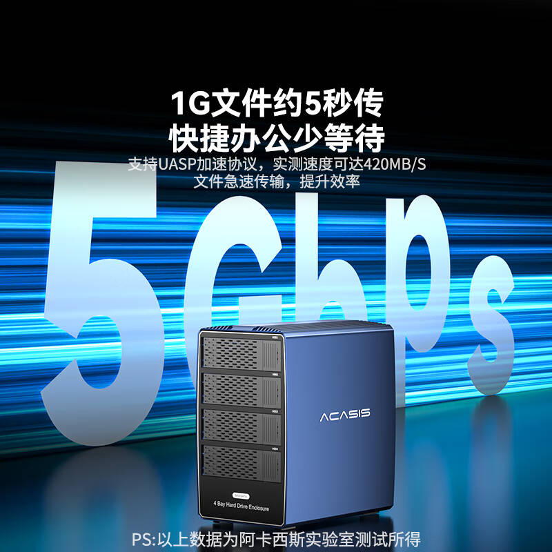 阿卡西斯  EC1003 3.5英寸移动硬盘盒 【四盘位】SAS+SATA硬盘通用 计价单位:个