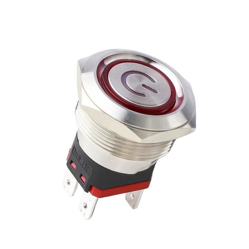 宇达 YD KCD-50 自锁开关 电压48V 安装孔径22mm 绿色电源灯+尾插（带线） 计价单位:个