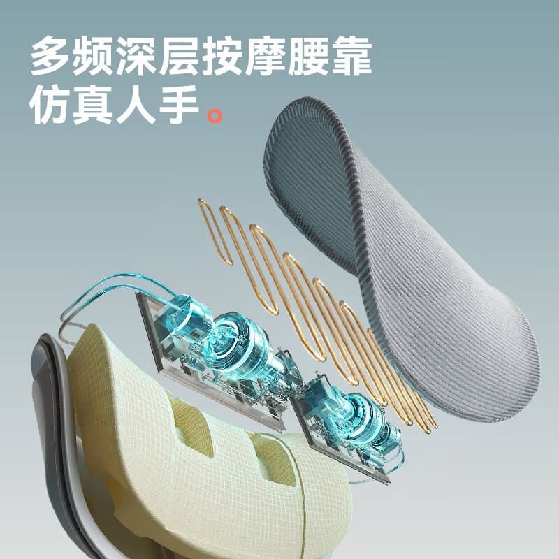 联丰  E-100S 人体工学椅 灰框-按摩加热通风-有脚托 计价单位:把
