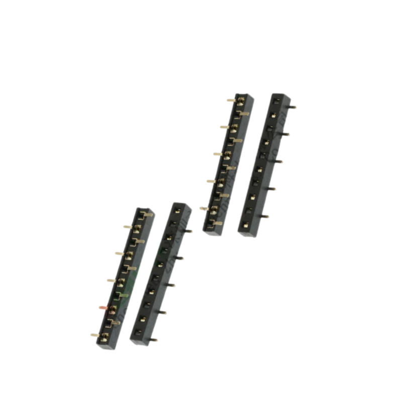 焯邺 1*10P 立贴错位脚 SMT单排母 塑高2.0MM 计价单位:个 焯邺 1*10P 立贴错位脚 SMT单排母 塑高2.0MM 计价单位:个