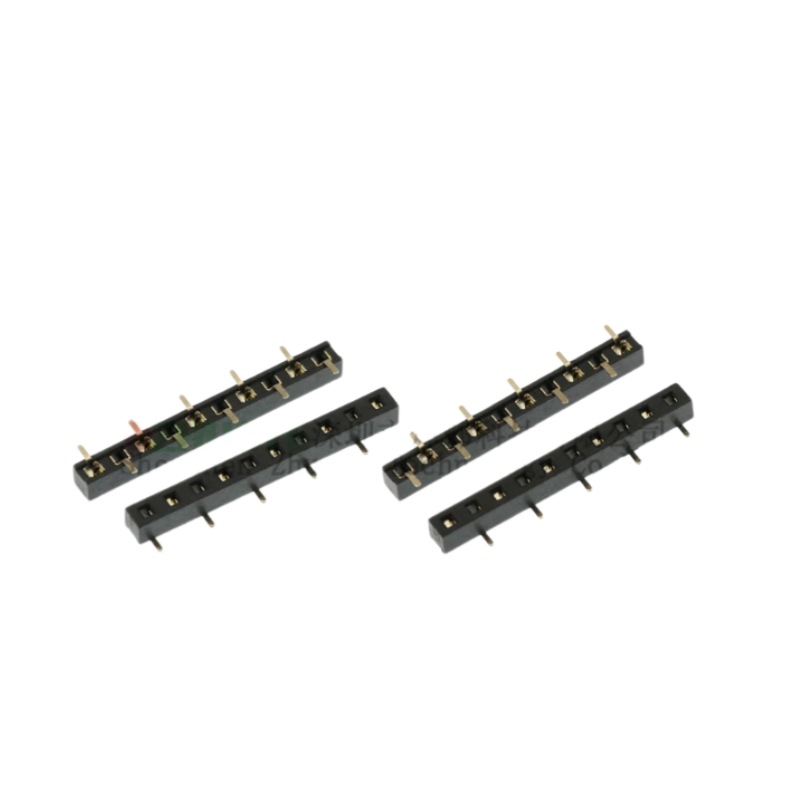 焯邺  1*10P 立贴错位脚 SMT单排母 塑高2.0MM 计价单位:个