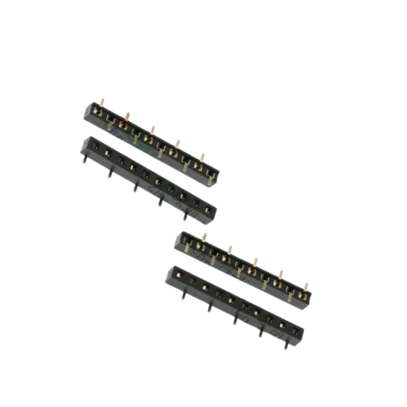 焯邺 1*10P 立贴错位脚 SMT单排母 塑高2.0MM 计价单位:个 焯邺 1*10P 立贴错位脚 SMT单排母 塑高2.0MM 计价单位:个