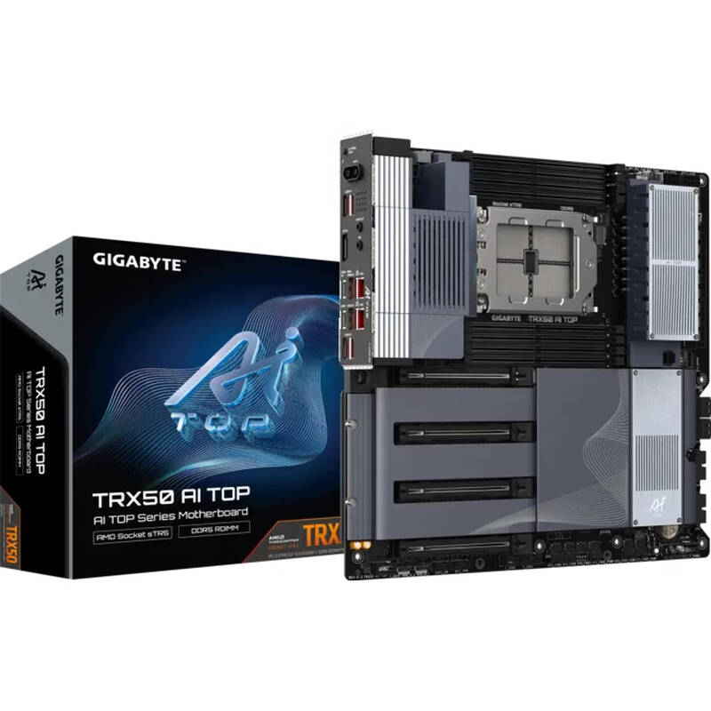 技嘉 TRX 50 AI TOP 工作站主板 AMD sTR5 支持锐龙线程撕裂者7000/PRO 7000 WX DDR5 ECC PCIe 5.0 计价单位:片