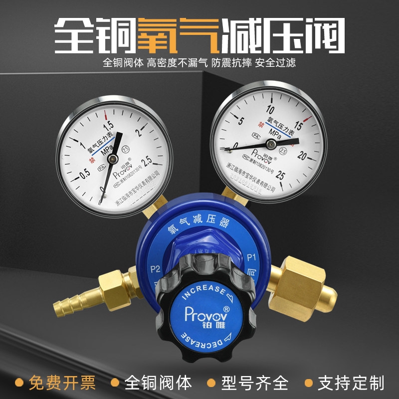铂唯  YQY-07J 减压阀氧气 氧气减压器（2.5*25MPa） 计价单位:个