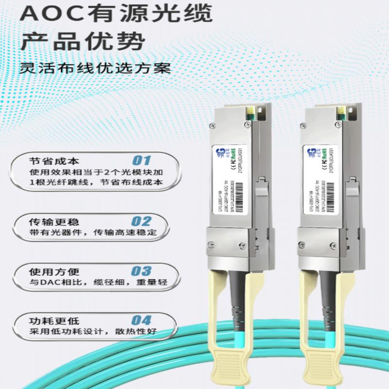光亿联  QSFP56  AOC IB线缆100G光缆迈络思连接线Mellanox英伟达 InfiniBand线缆 200G HDR IB光缆 5米 计价单位:根