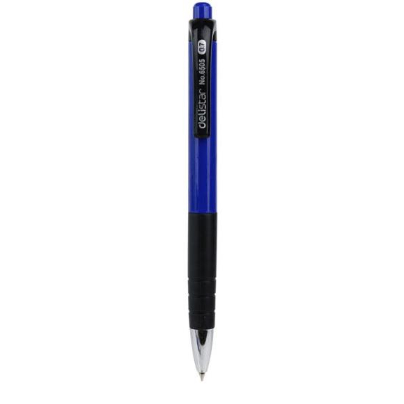 得力 Deli 6505 按动圆珠笔 0.7mm 蓝 12支/盒 计价单位:支