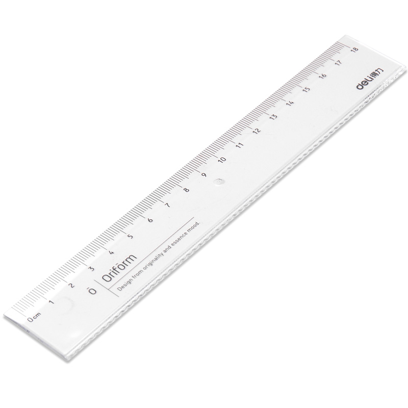 得力 deli 71952 可爱塑料直尺 18cm 透明 计价单位:套